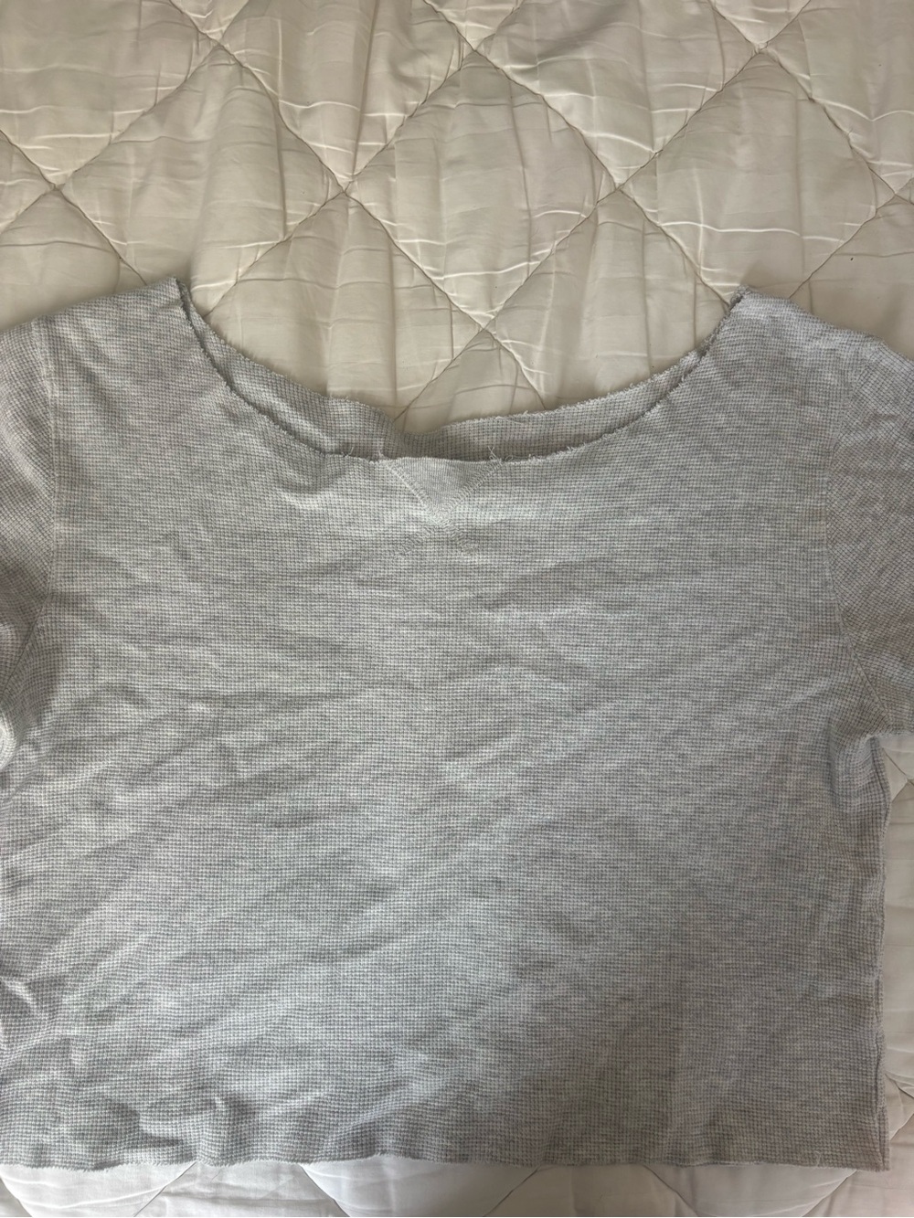 Light Grey Knit Off The Shoulder Top